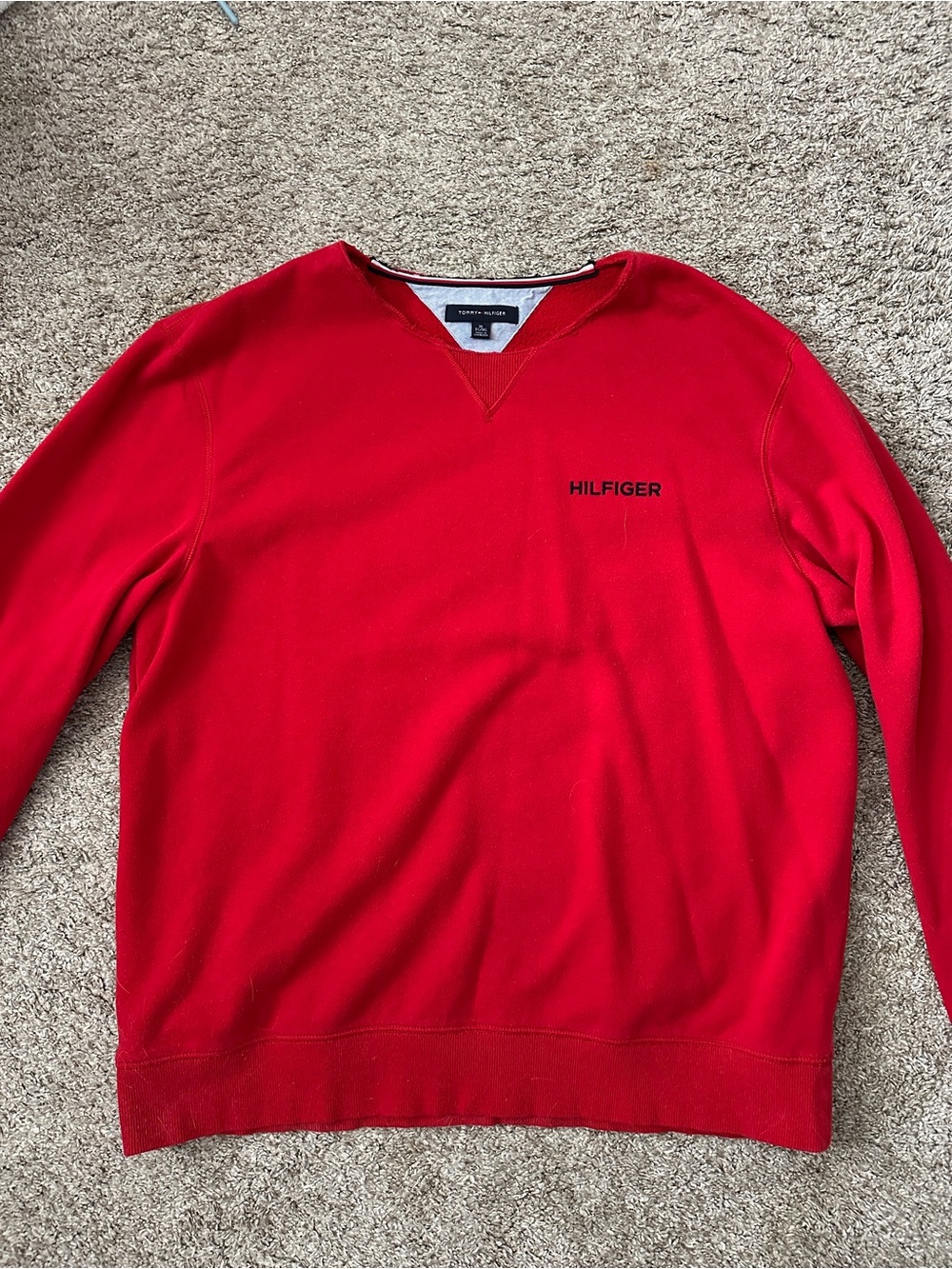 Tommy Hilfiger Red Crewneck Sweater